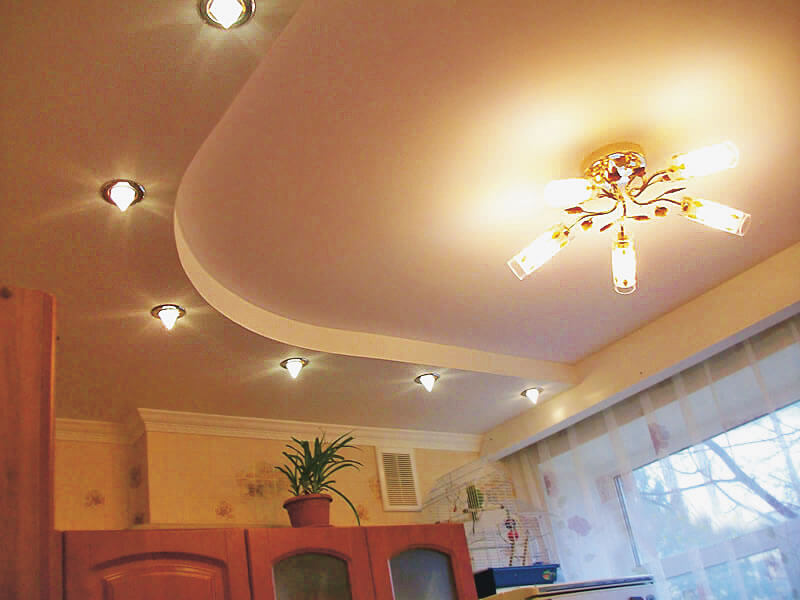 Потолки из гипсокартона на кухне — эстетичное потолочное покрытие своими руками