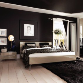 черно белая спальня фото видов
