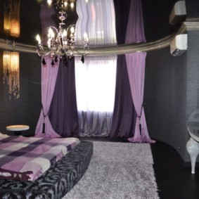 фиолетовая спальня фото видов