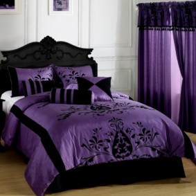 фиолетовая спальня виды фото