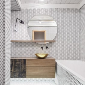 интерьер ванной комнаты в стиле минимализма