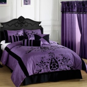 интерьер спальни в фиолетовых тонах дизайн идеи