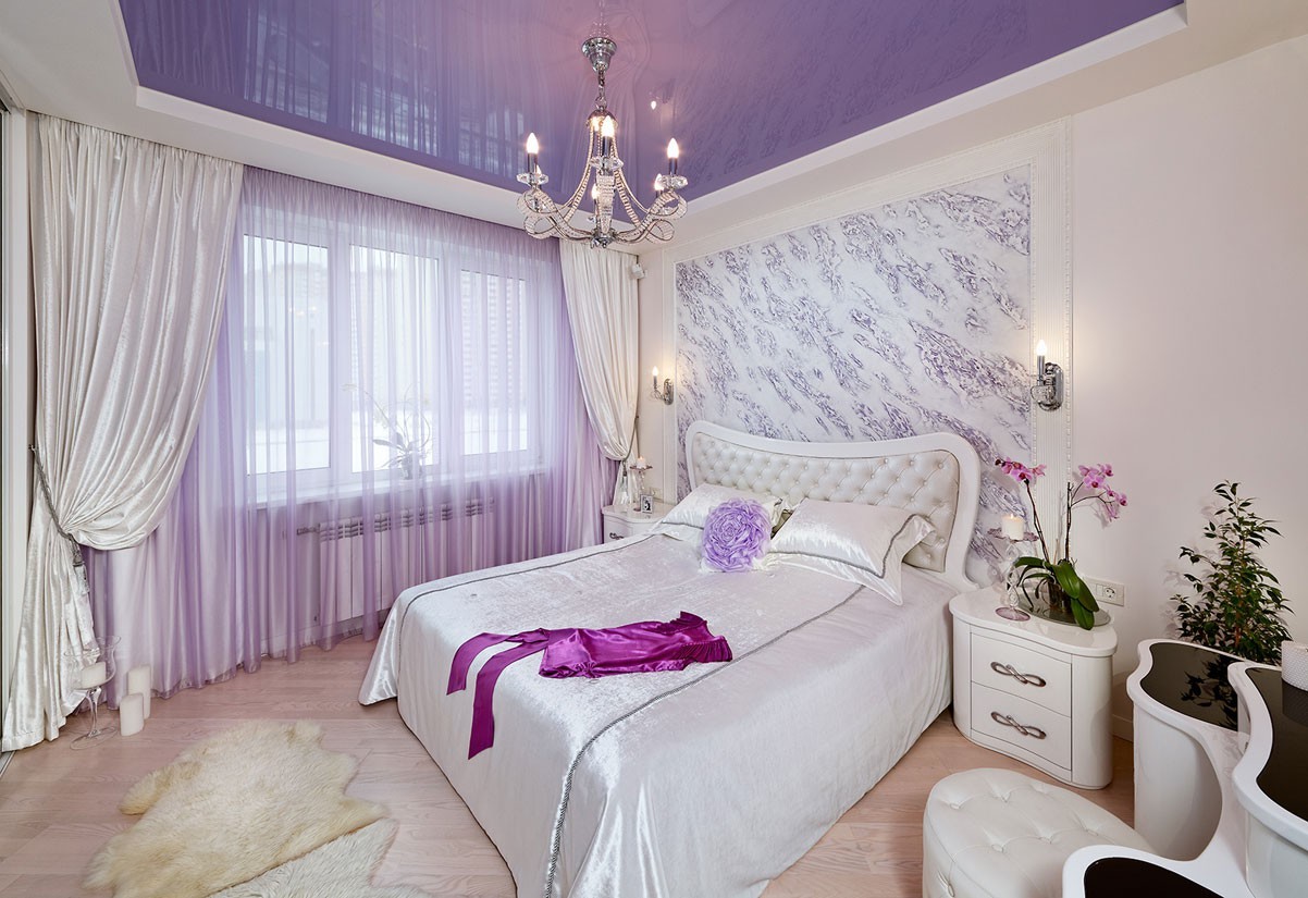спальня в фиолетовых тонах фото