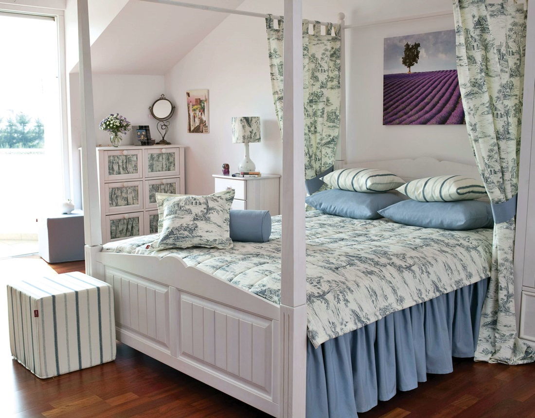 Спальня в стиле прованс: дизайн в деревянном доме и малогабаритной комнате