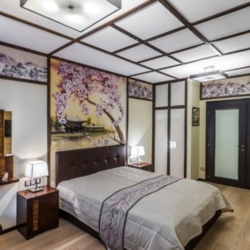 спальня в японском стиле дизайн фото