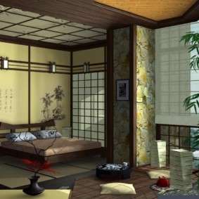 спальня в японском стиле интерьер идеи