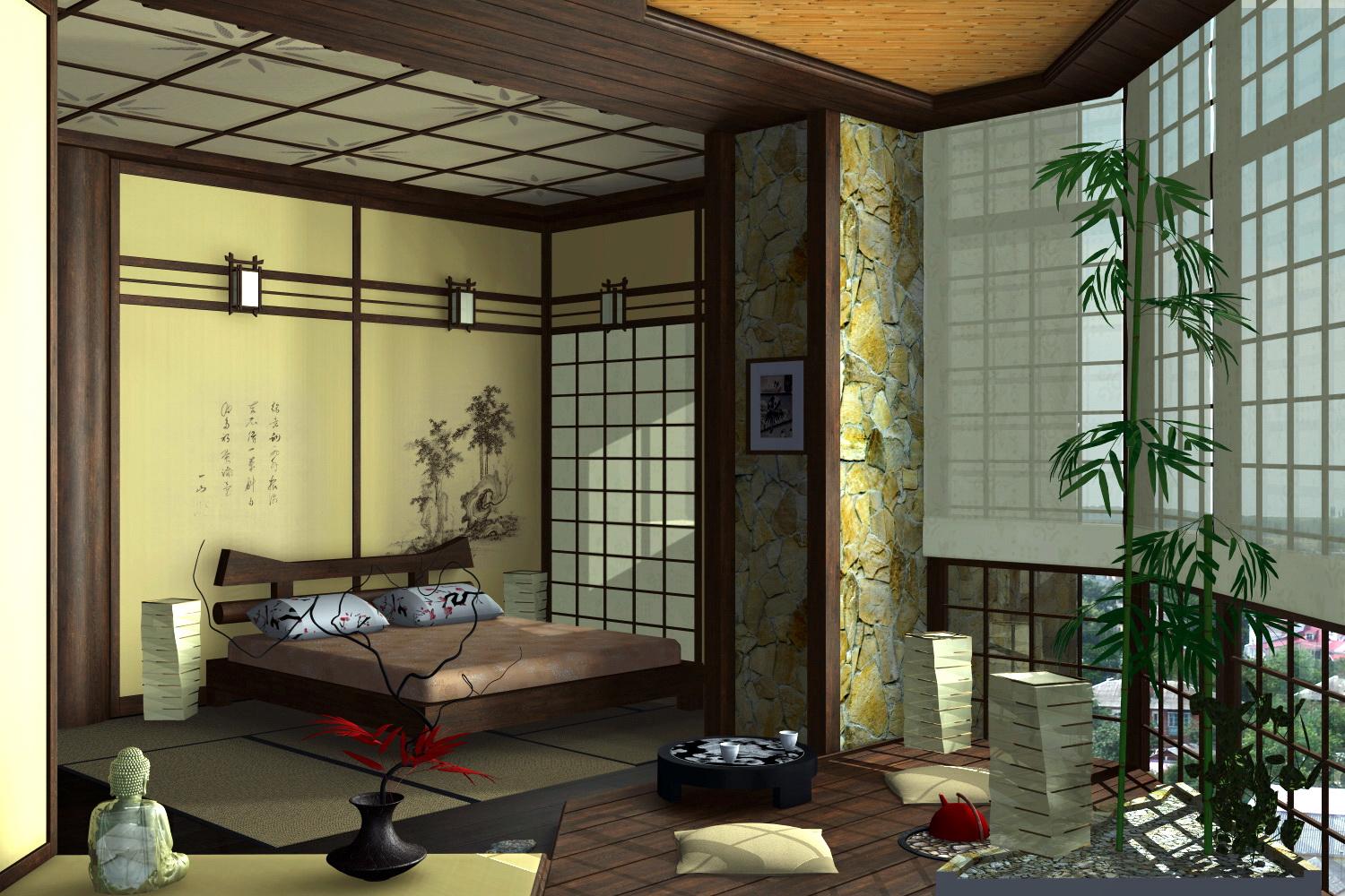 комната в стиле японии