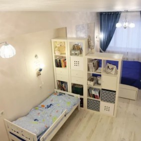 спальня и детская в одной комнате интерьер