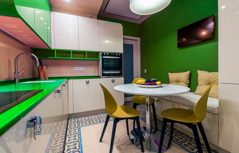 Дизайн кухни с диваном 12 кв м фото