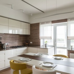 кухня совмещенная с балконом дизайн идеи