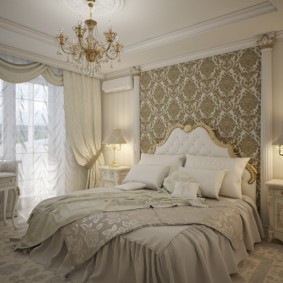 Классическая спальня в пастельных тонах