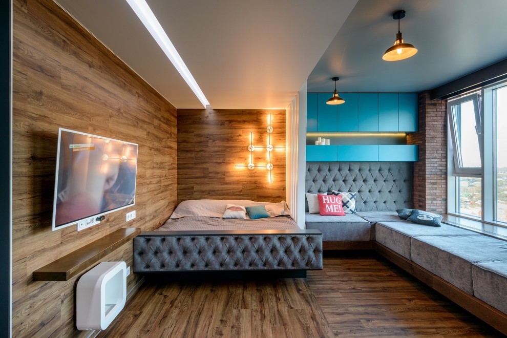 Зонирование и дизайн интерьера гостиной-спальни в одной комнате