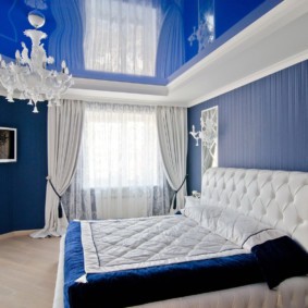 синяя спальня фото идеи