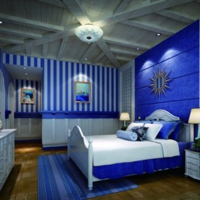 спальня в голубом цвете фото декора