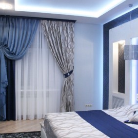 спальня в голубом цвете идеи дизайн