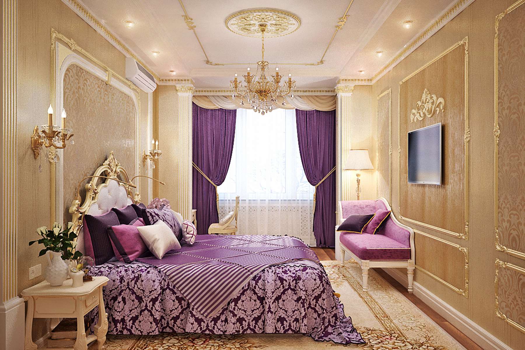 спальня в классическом стиле фото идеи