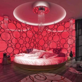 спальня в красных тонах фото декор