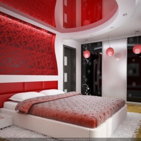 спальня в красных тонах варианты