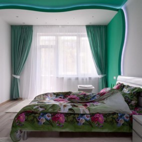 спальня в зеленых тонах идеи дизайна