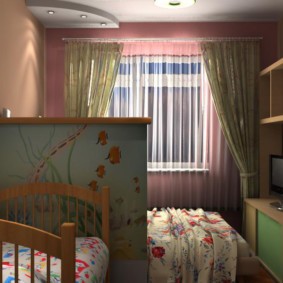 спальня и детская в одной комнате фото оформление