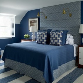 спальня в голубом цвете фото дизайн