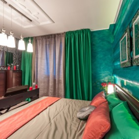 спальня в зеленых тонах идеи дизайн