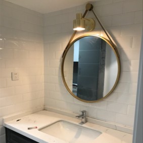 высота зеркала над раковиной в ванной фото дизайна