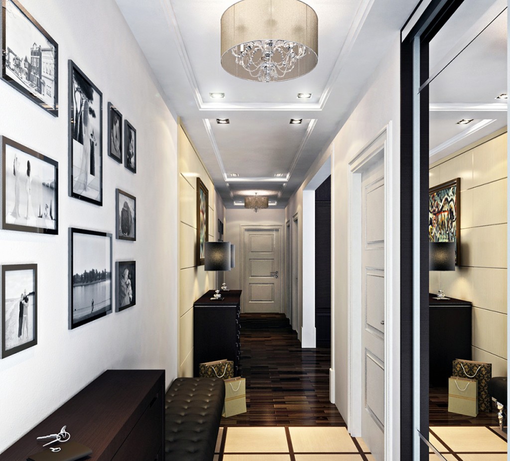 Дизайн длинного и узкого коридора в квартире: фотографии интерьера, как .