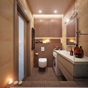 Коричневый цвет в дизайне ванной