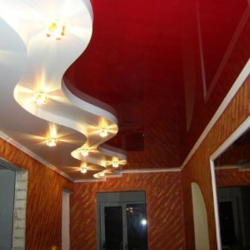 коридор с потолком из гипсокартона оформление фото