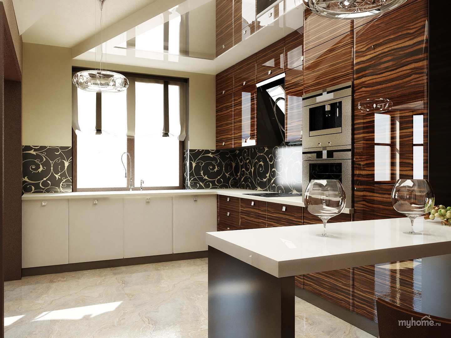 Кухня с окном дизайн интерьер фото в доме