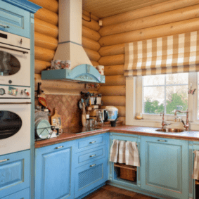 шторы для кухни в стиле прованс фото