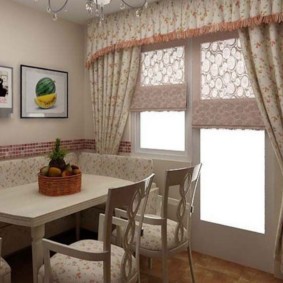 шторы для кухни в стиле прованс оформление