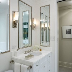 зеркало для ванной интерьер
