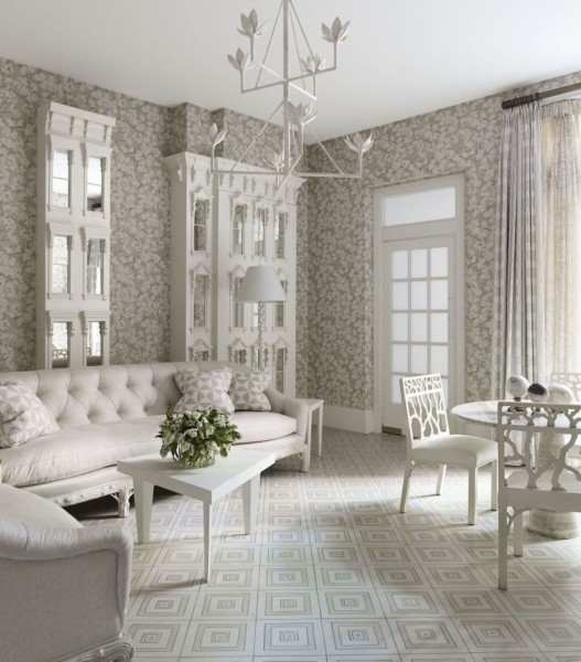 Белая гостиная: дизайн комнаты с мебелью в современном стиле, фото .