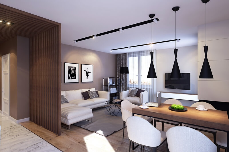 Дизайн-проекты для однокомнатных квартир площадью 42 кв.м.