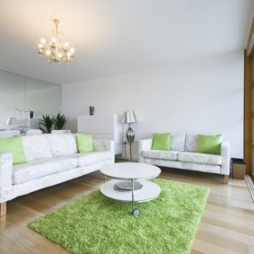 гостиная комната в зелёном цвете оформление фото