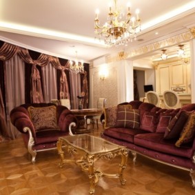 гостиная в стиле барокко интерьер