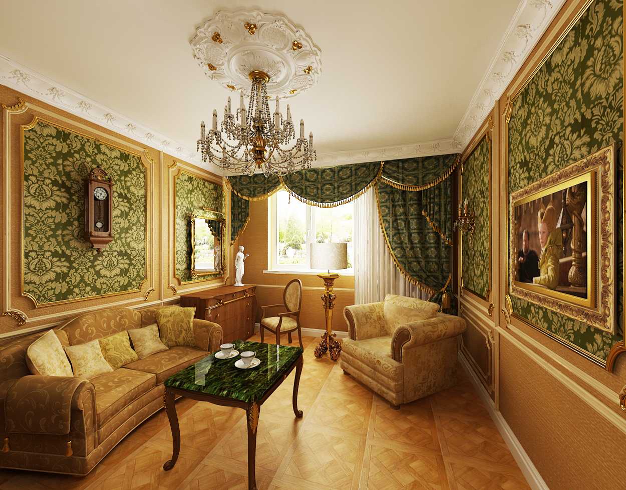 гостиная в стиле барокко идеи декор
