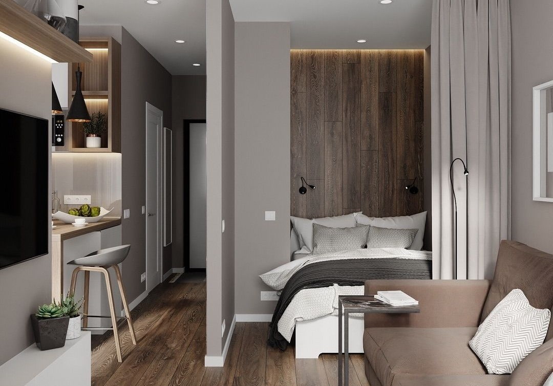 Дизайн-проекты для однокомнатных квартир площадью 30 кв.м.
