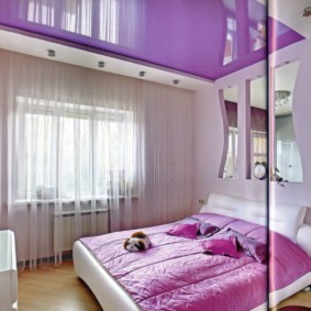 натяжные потолки в спальне дизайн фото