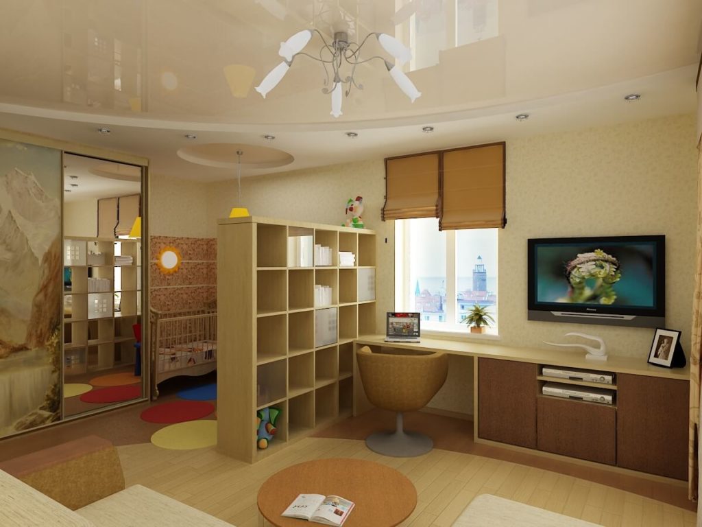 Дизайн однокомнатной квартиры для семьи с ребенком: 73 фото | steklorez69.ru