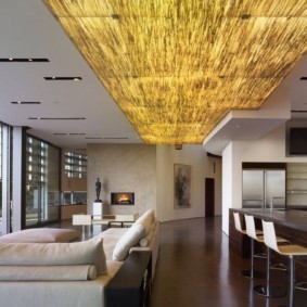 потолок в гостиной дизайн