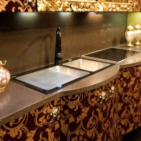 стол из искусственного камня на кухню виды дизайна