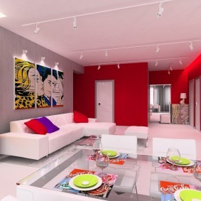 Красный цвет в интерьере квартиры