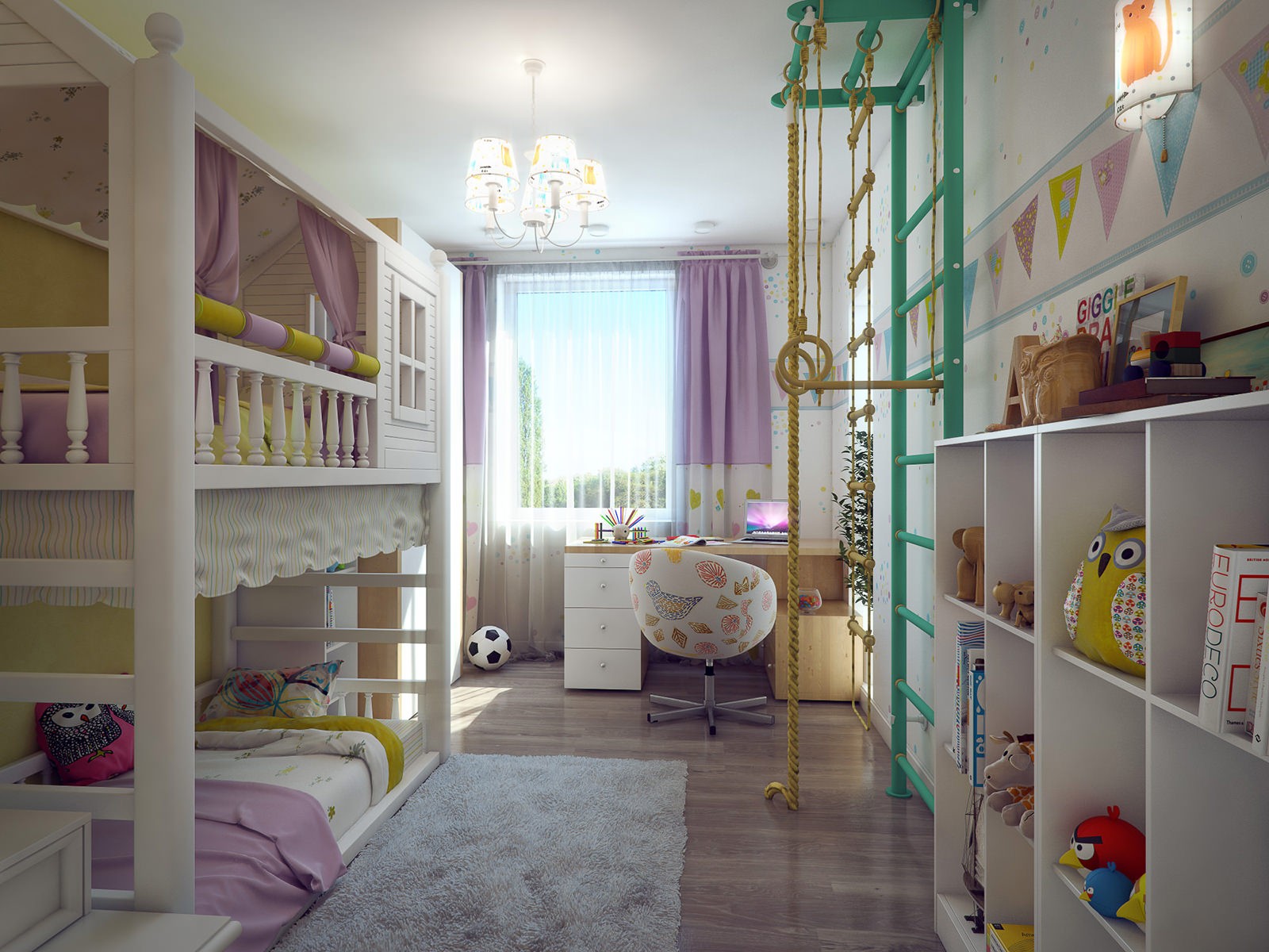 детская комната 14 кв м интерьер
