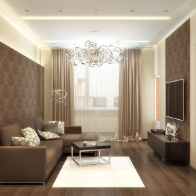 Дизайн комнаты в коричневых тонах
