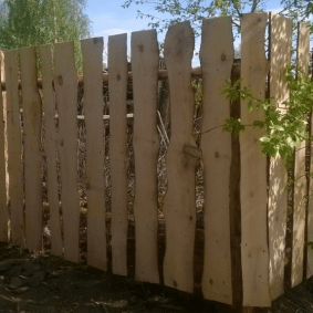 забор из горбыля фото
