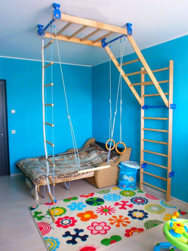 Проект детской комнаты со шведской стенкой