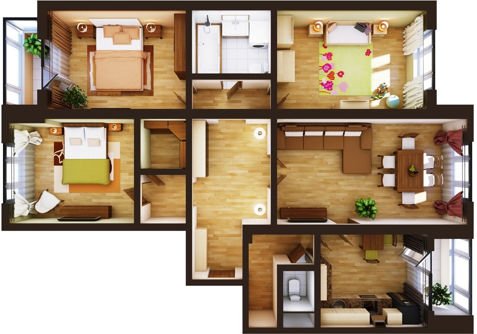 Перепланировка 4-комнатной хрущевки 60 кв м и 49: дизайн переделки квартиры с фото